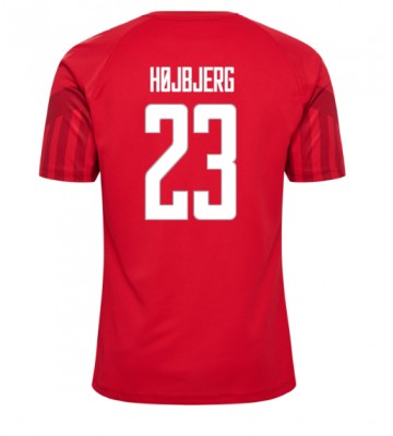 Denmark Pierre-Emile Hojbjerg #23 Replica Home Stadium Shirt World Cup 2022 Short Sleeve